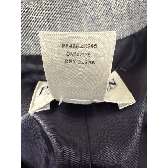 Pendelton Petite Size 14 Silk Wool Blend Career Notched Blazer Jacket Gray Lined - Picture 7 of 8